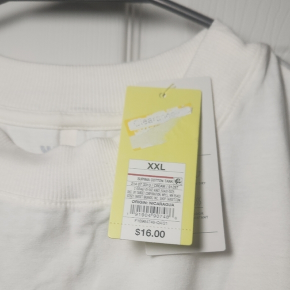 All in Motion White Muscle Tee with Wide Shoulder Straps - Picture 5 of 7